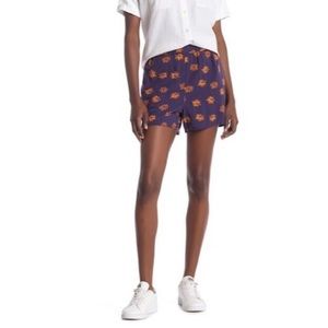 Madewell printed pull on shorts blue M